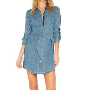 Rag & Bone indogo Denim Destroyed Sadie Dress Size small